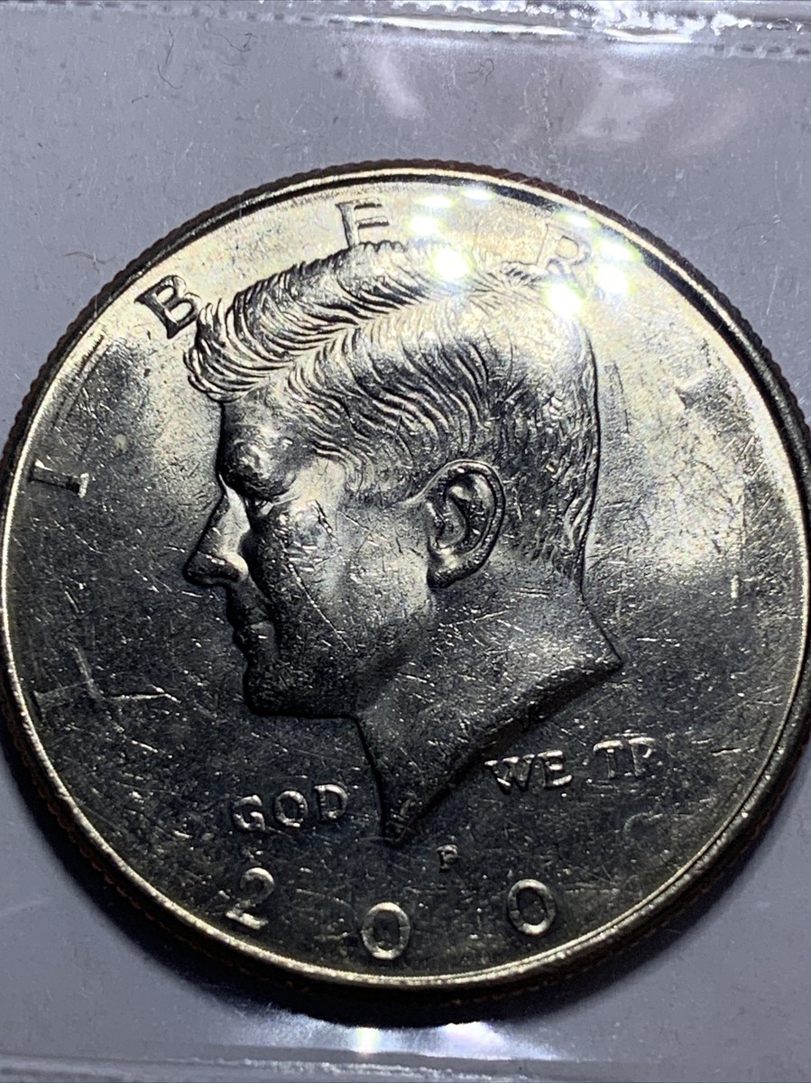 2000 Kennedy half dollar rotated die error showing the reverse design significantly rotated compared to standard coin alignment